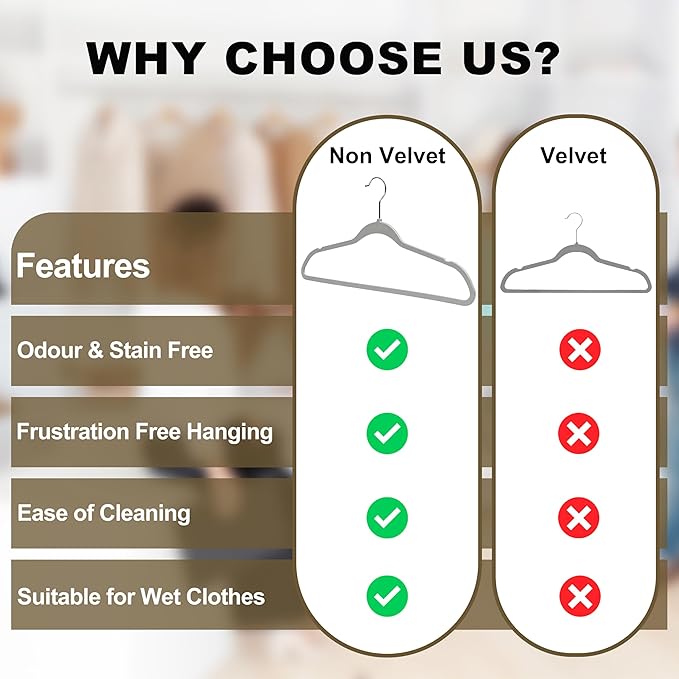 Quality Hangers 200 Pack Slim Plastic Hangers for Clothes - 16.5" Won't Crease Your Clothes, Heavy Duty Non-Velvet Gray Hangers, 360° Swivel Chrome Hook Dresses Coats Shirts