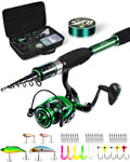 Ghosthorn Telescopic Fishing Rod and Reel Combo,5PCS Fishing Spinning Kit
