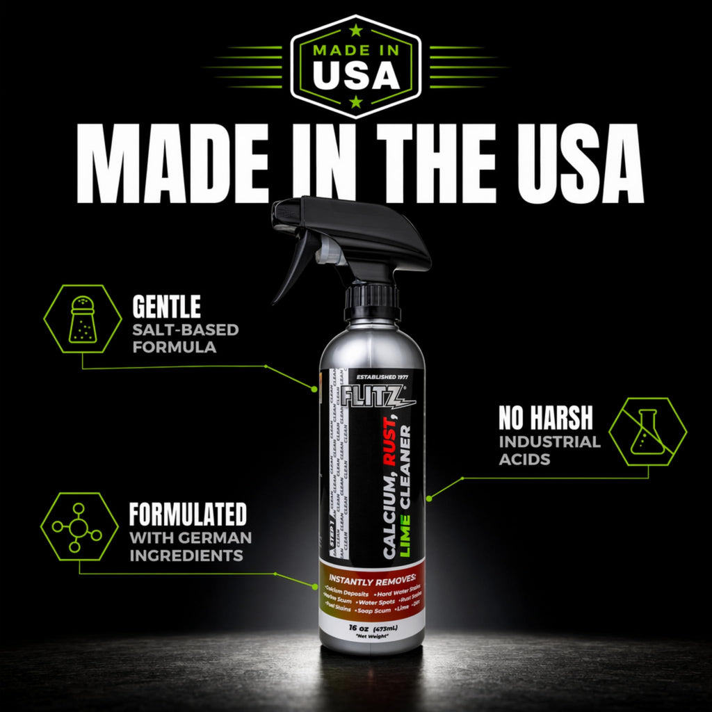 Calcium, Rust, & Lime Remover - 16oz Bottle of USA-Made Limescale Remover for Toilets, Showers, and More - Powerful Spray that Instantly Eliminates Tarnish, Grease, and Other Grime (12 Pack) (192 Fl Oz)