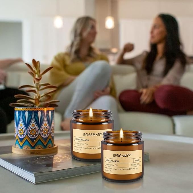 12Pack Scented Candle Set - Aromatherapy Candle Gift Set ??Long Lasting Jar Candles for Men| Women, Ideal for Birthdays, Mother's Day Thanksgiving Gifts