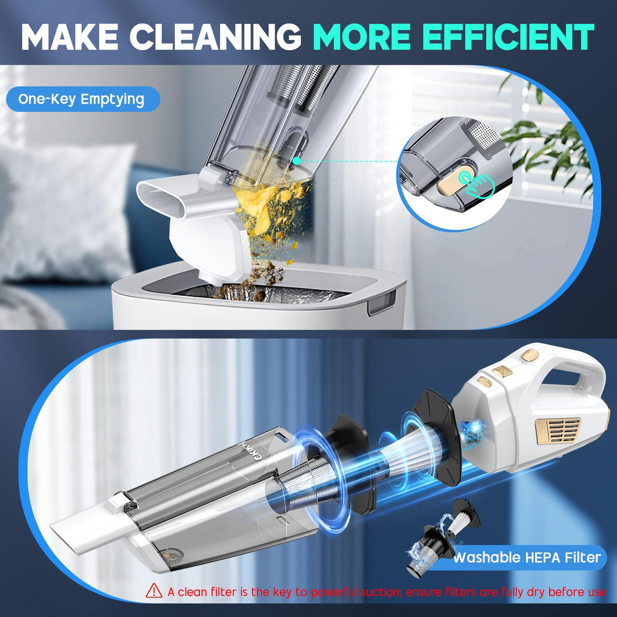 Handheld Vacuum Cordless 15000PA