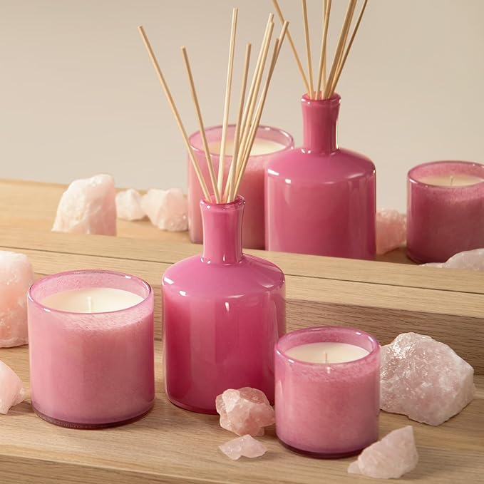 LAFCO New York Classic Candle, Duchess Peony - 6.5 oz - 50-Hour Burn Time - Reusable, Hand Blown Glass Vessel - Made in The USA