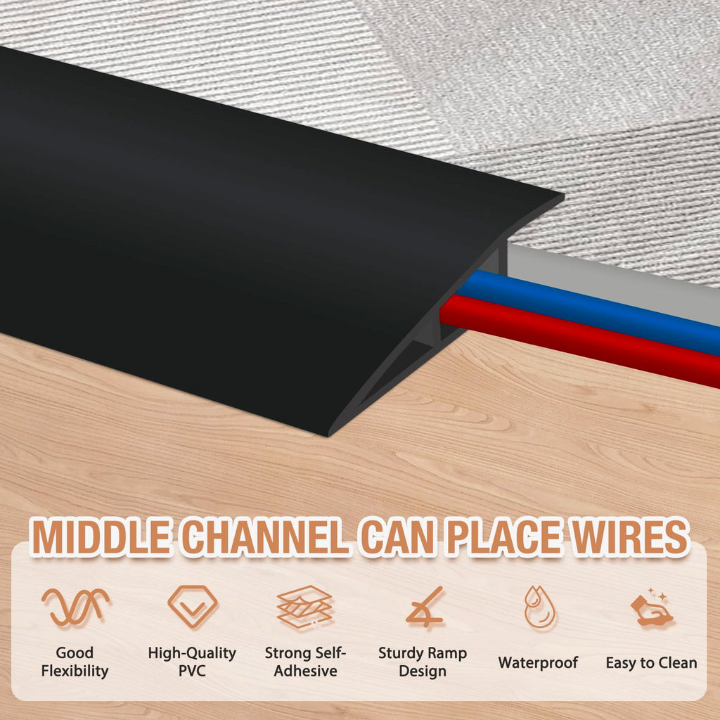 Floor Transition Strip Self Adhesive Vinyl Door Threshold Strip (10 Foot)