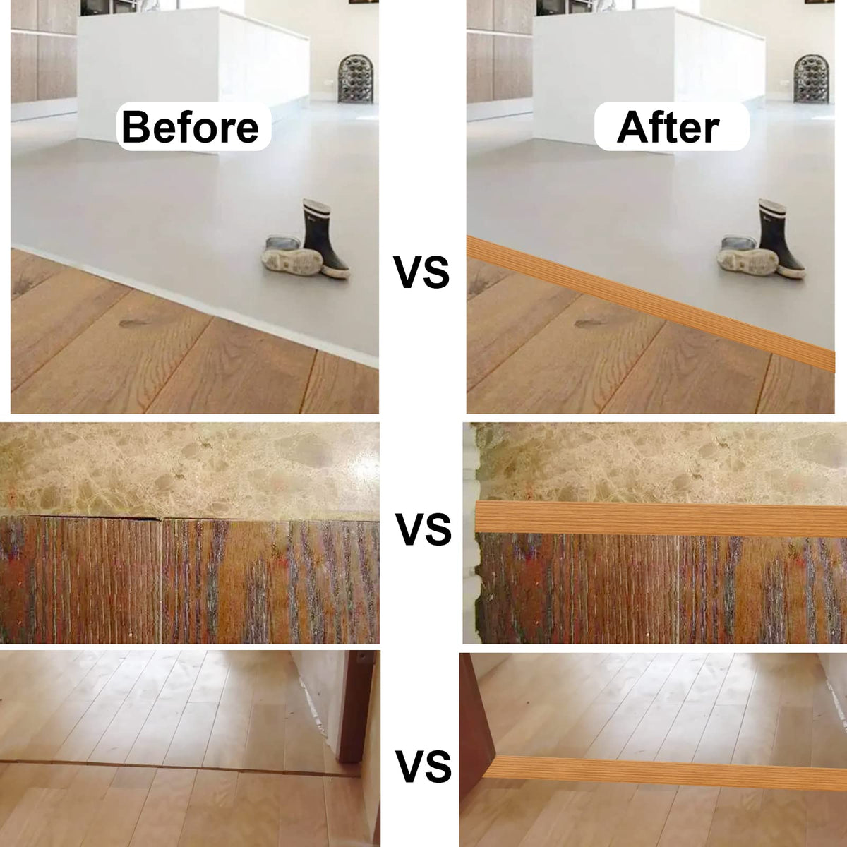 Floor Door Flat Transition Strip & Self