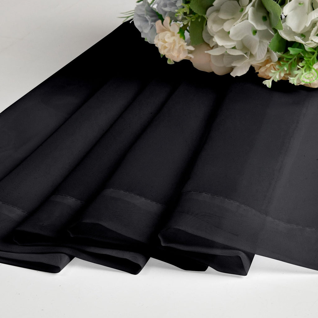 Sheer Black Curtains 90 inches Long 2 Panels (2 Count)