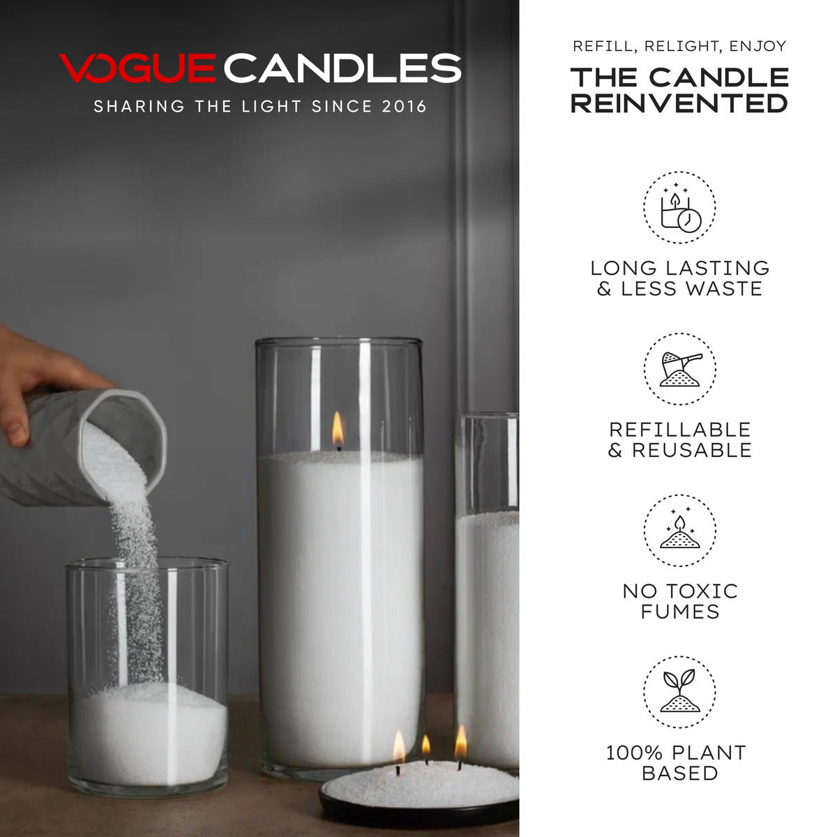 Vogue Candles Nude Pearled Candle Sand Wax Kit (640 Ounce)