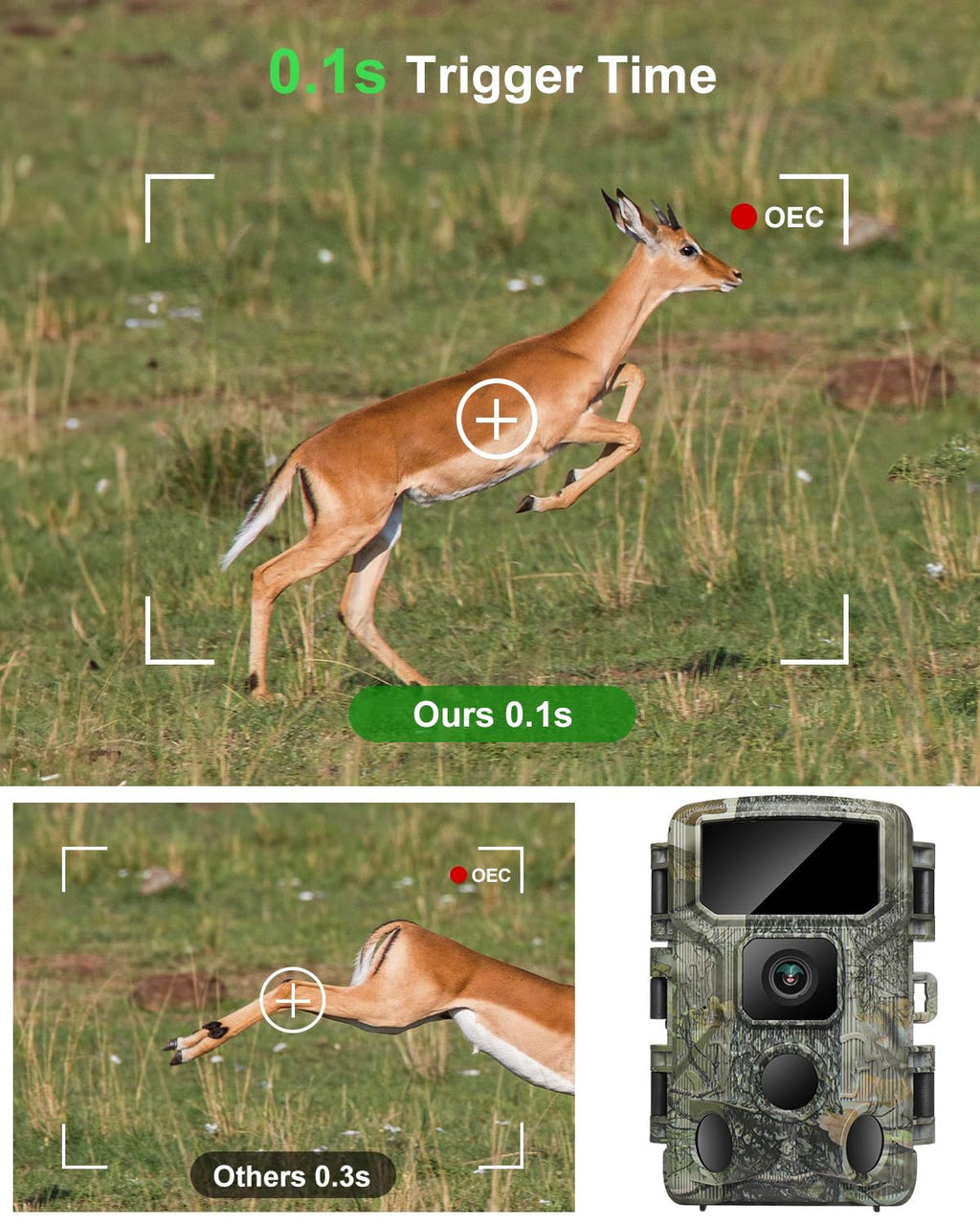 KJK Trail Camera - 4K, 64MP, WiFi, Bluetooth, IP67