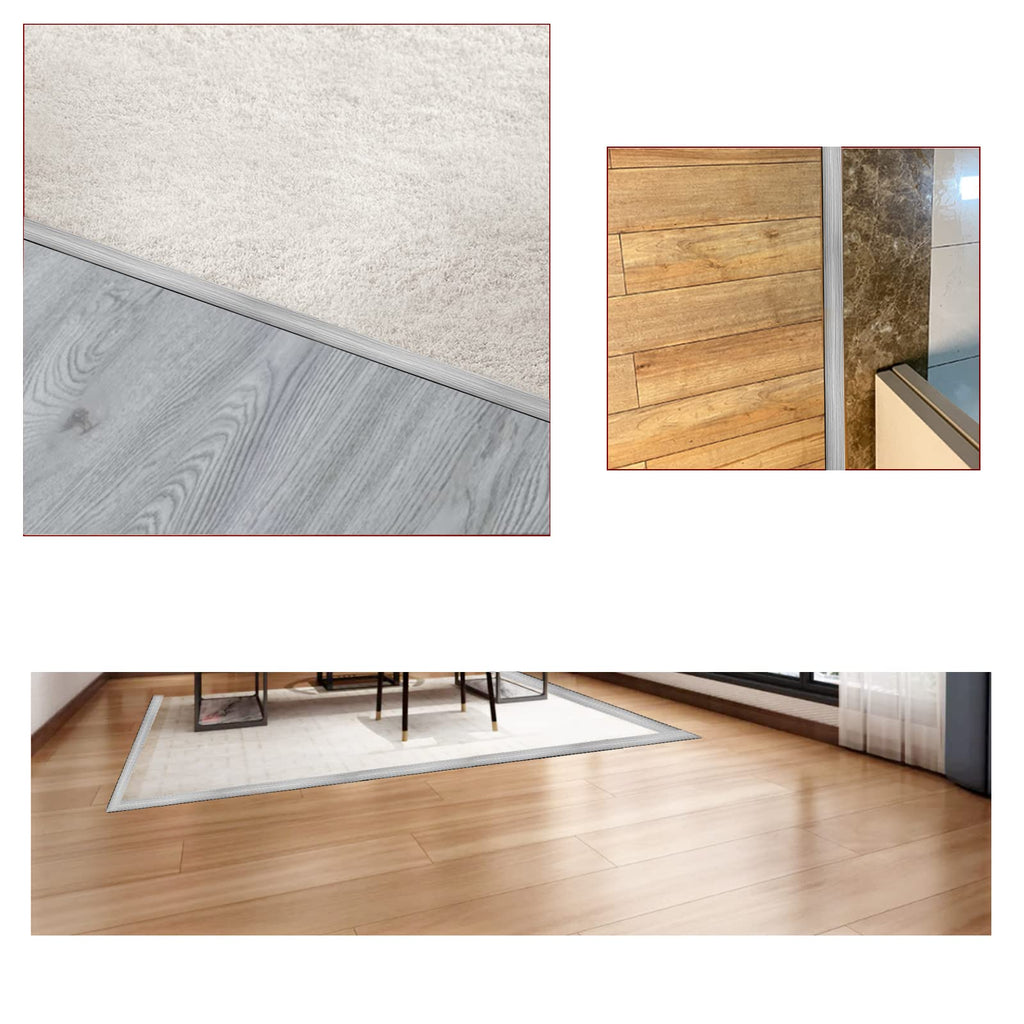 Floor Door Flat Transition Strip & Self Adhesive Floor Vinyl Floor Edge Trim Laminate Floor Gap Covering Joining Strip (236 Foot)