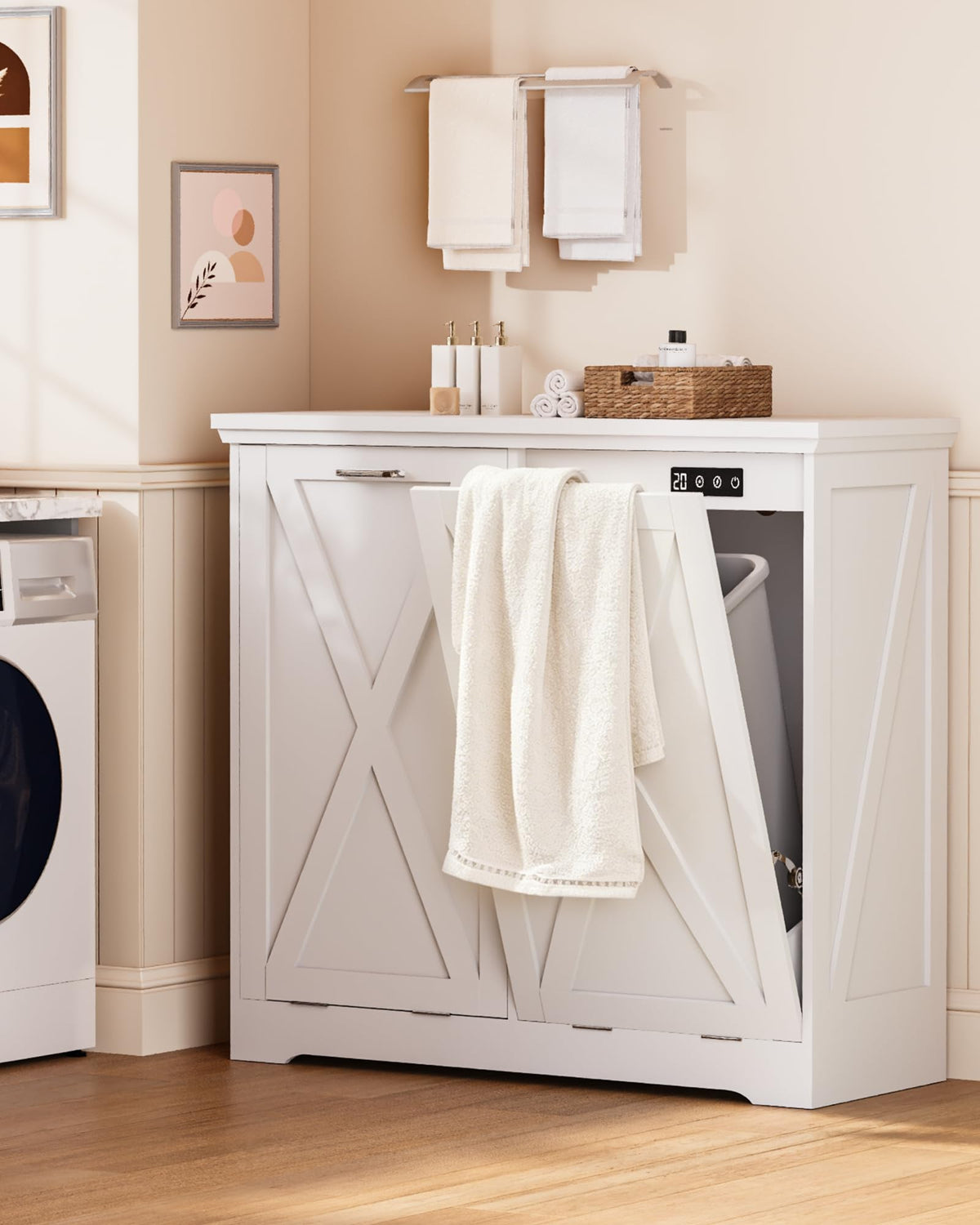 Double Tilt Out Trash Can Cabinet with Deodorising Function