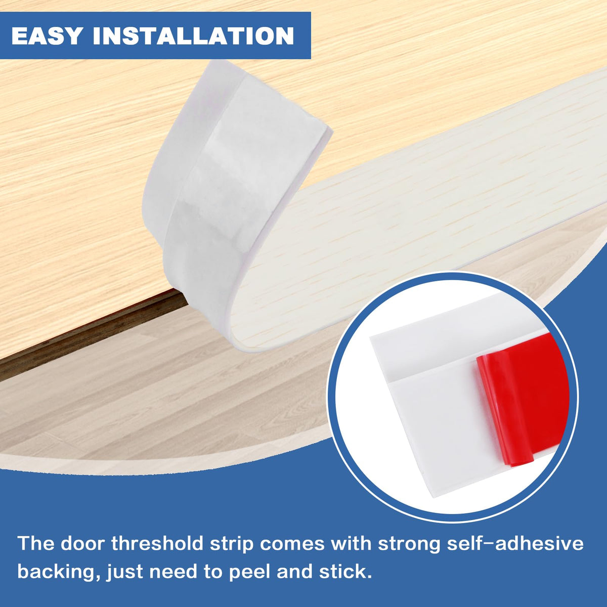 Vinyl Door Threshold Flooring Transition Strip Self Adhesive Carpet Edging Strip for Laminate Doorway Edge Threshold from 3 (10 Foot)