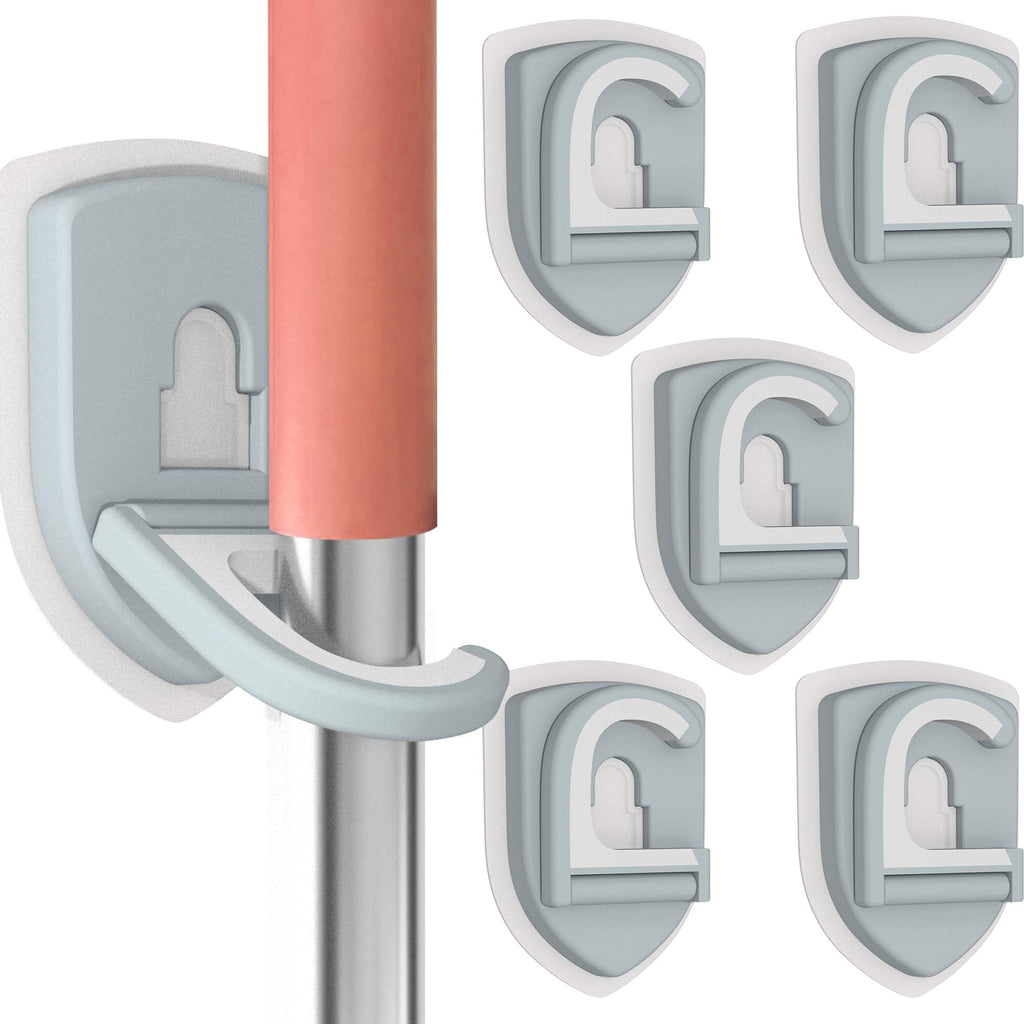 Broom Holder Wall Mount Self Adhesive (5 Count)