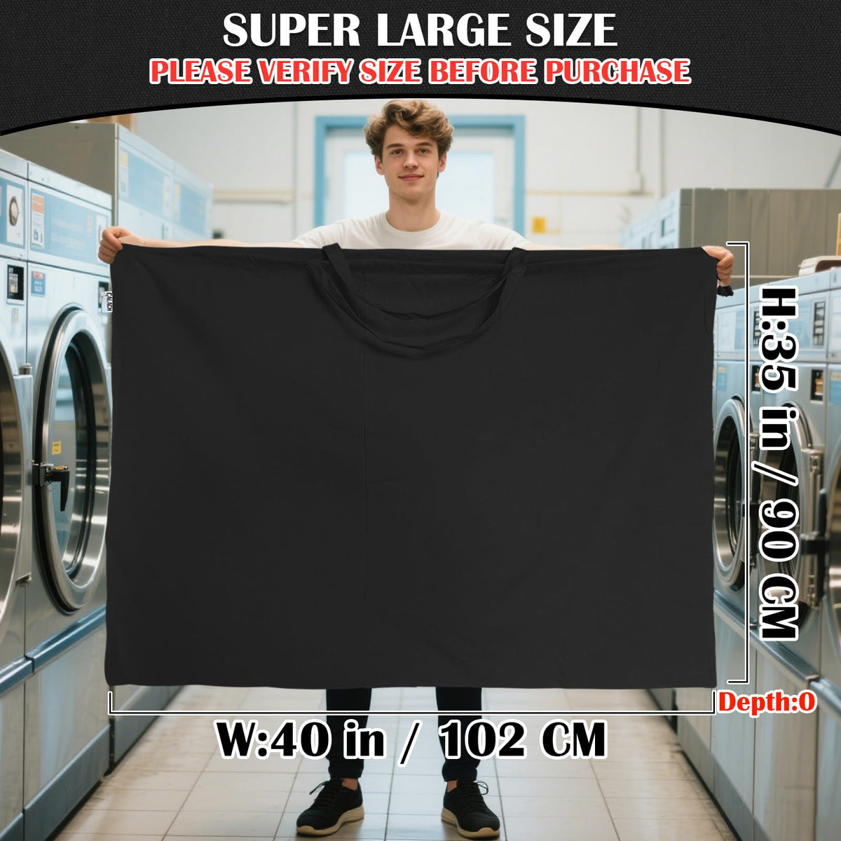 Canvas Laundry Bag 40"W x35"H