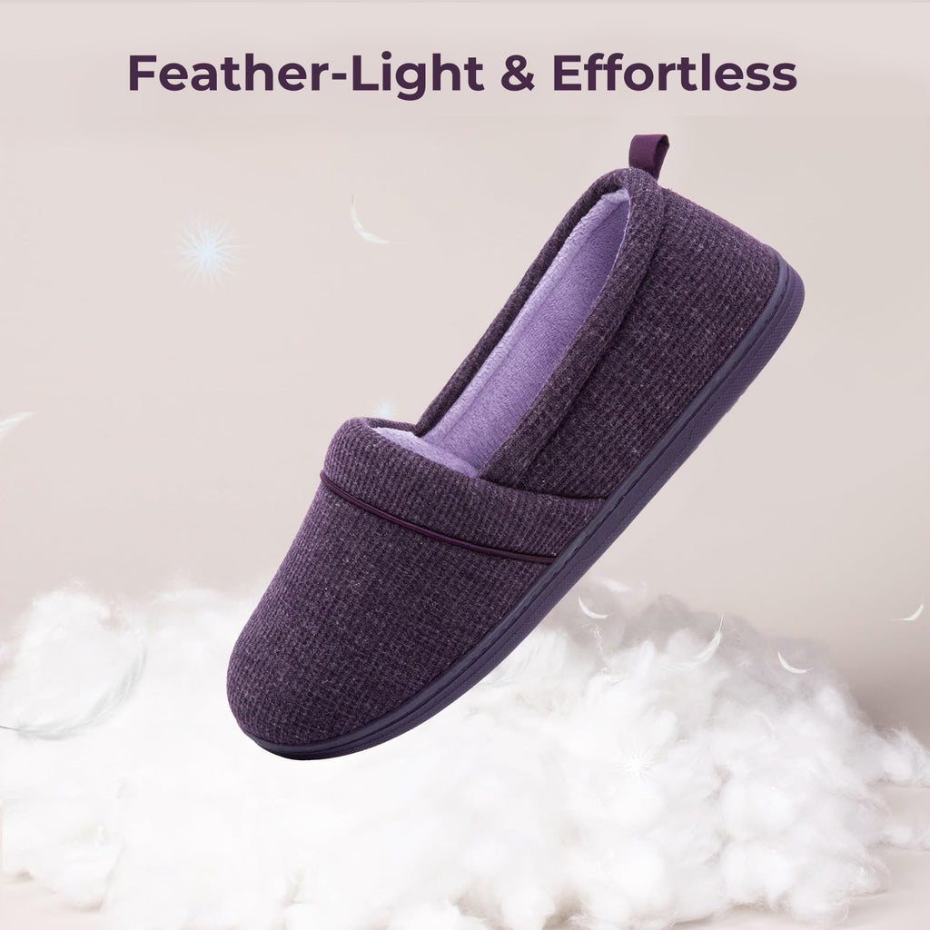 Women's Comfy Loafer Slippers House Shoes Cloudy Lilac