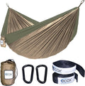 ecox Outdoors Parachute Hammock Single with 2 Tree Straps, Portable Lightweight Nylon Comfortable for Backpacking, Camping, Travel, Beach, Backyard, Patio, Hiking