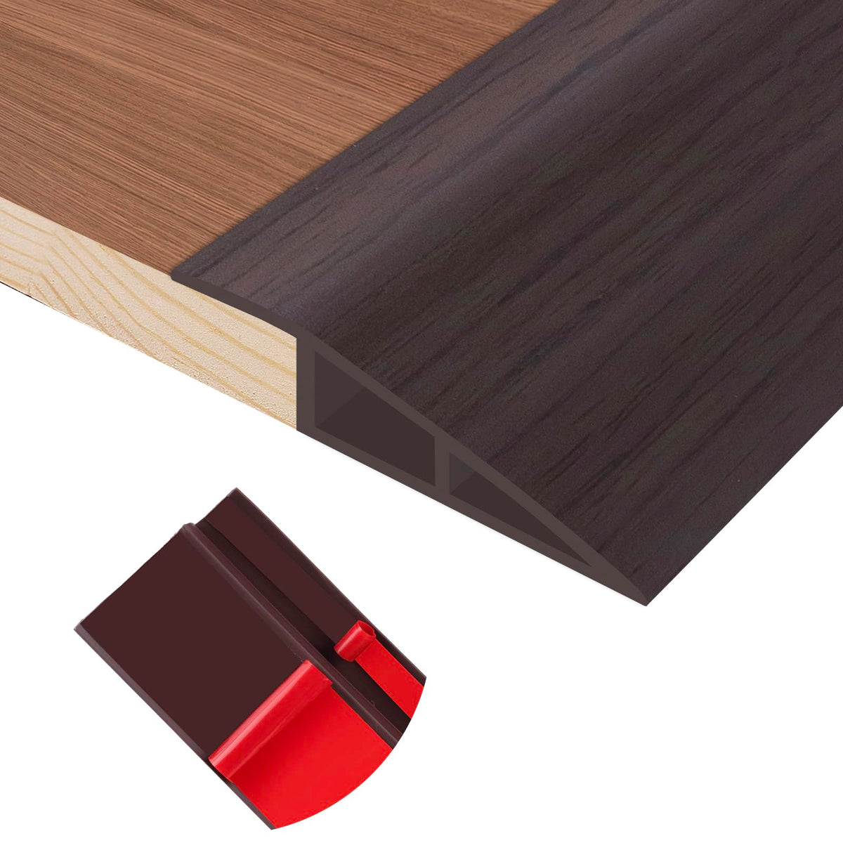 Floor Transition Strip Self Adhesive Vinyl Door Threshold Strip (3.3 Foot)