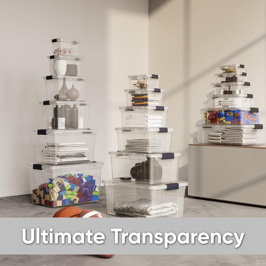 Clear Storage Box with Lid (18 Count)