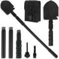 iunio Folding Camping Shovel 31in, Heavy-Duty Carbon Steel Survival Shovel