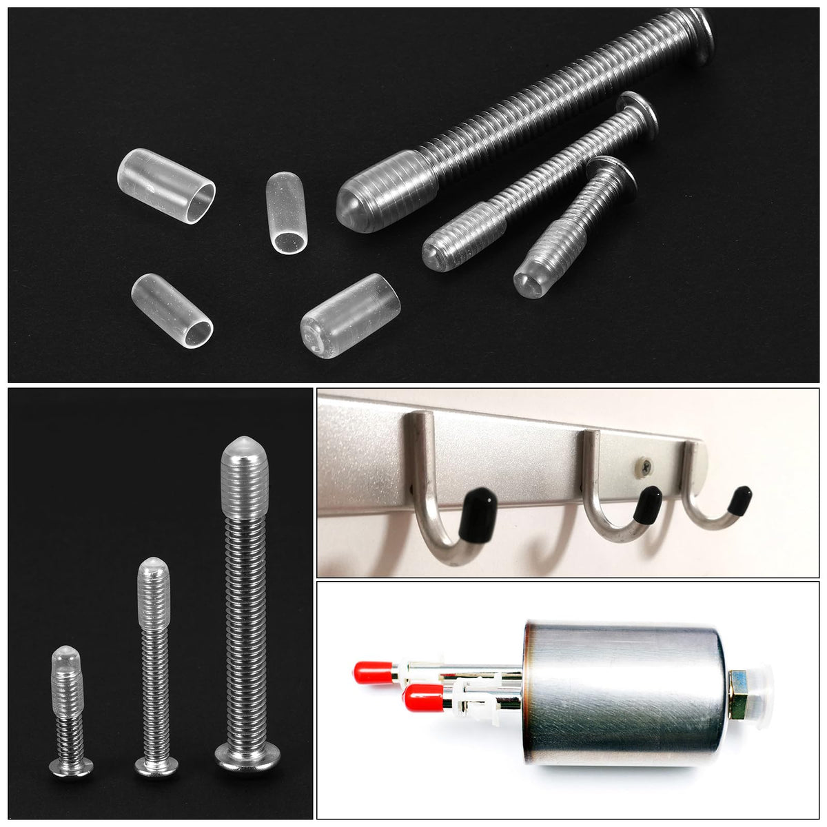 20pcs Rubber End Caps Protective Caps 11mm ID Vinyl PVC Round Tube Bolt Cap Cover Screw Thread Protectors