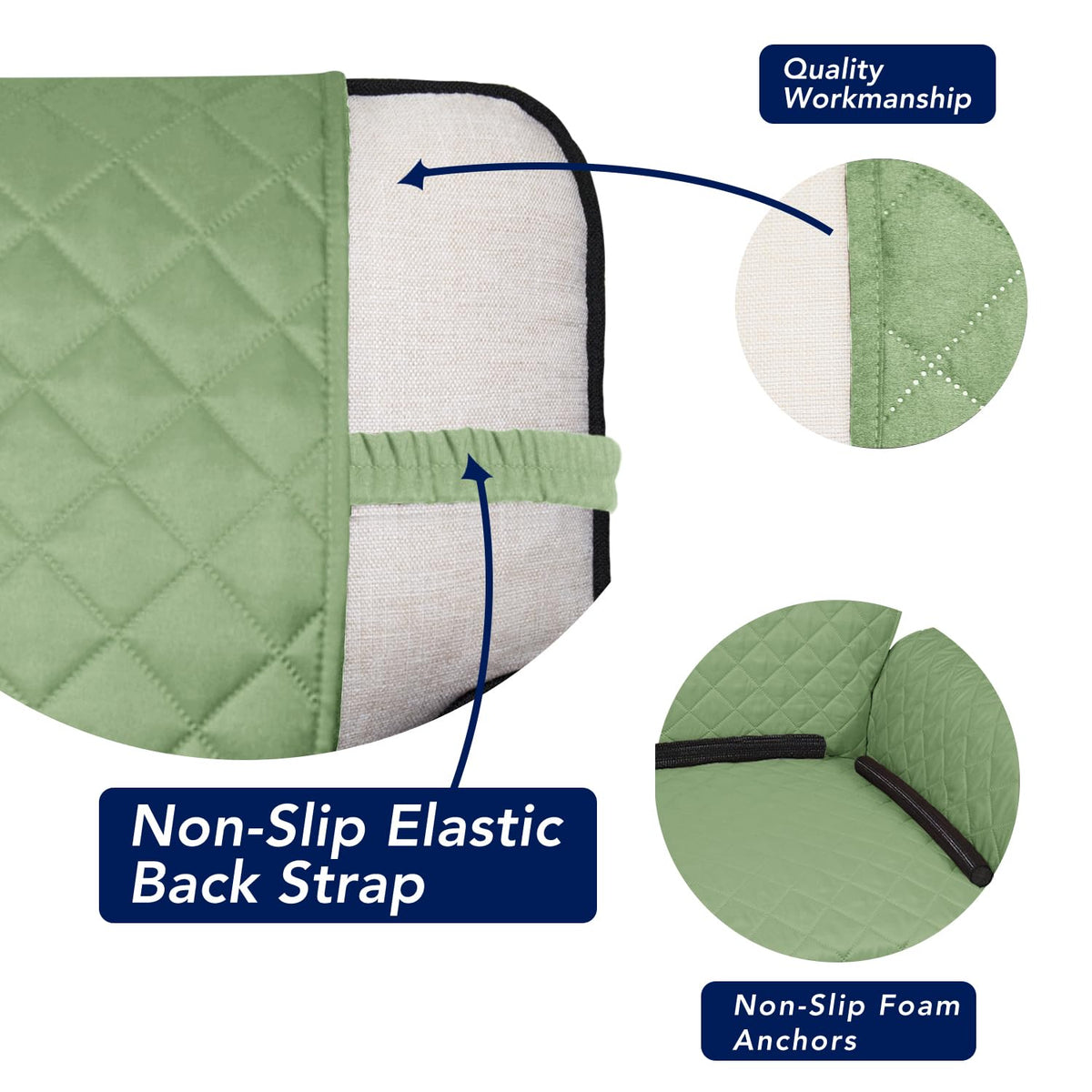 Reversible Quilted Couch Covers for Dogs Loveseat Sofa Cover 54"