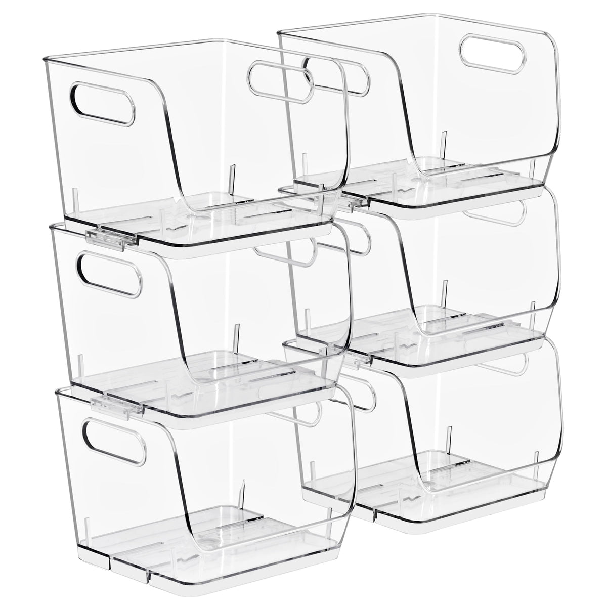 Stackable Storage Bins Open Front