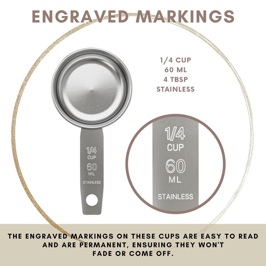1 4 Cup Stainless Steel Measuring Cup (12 Count)