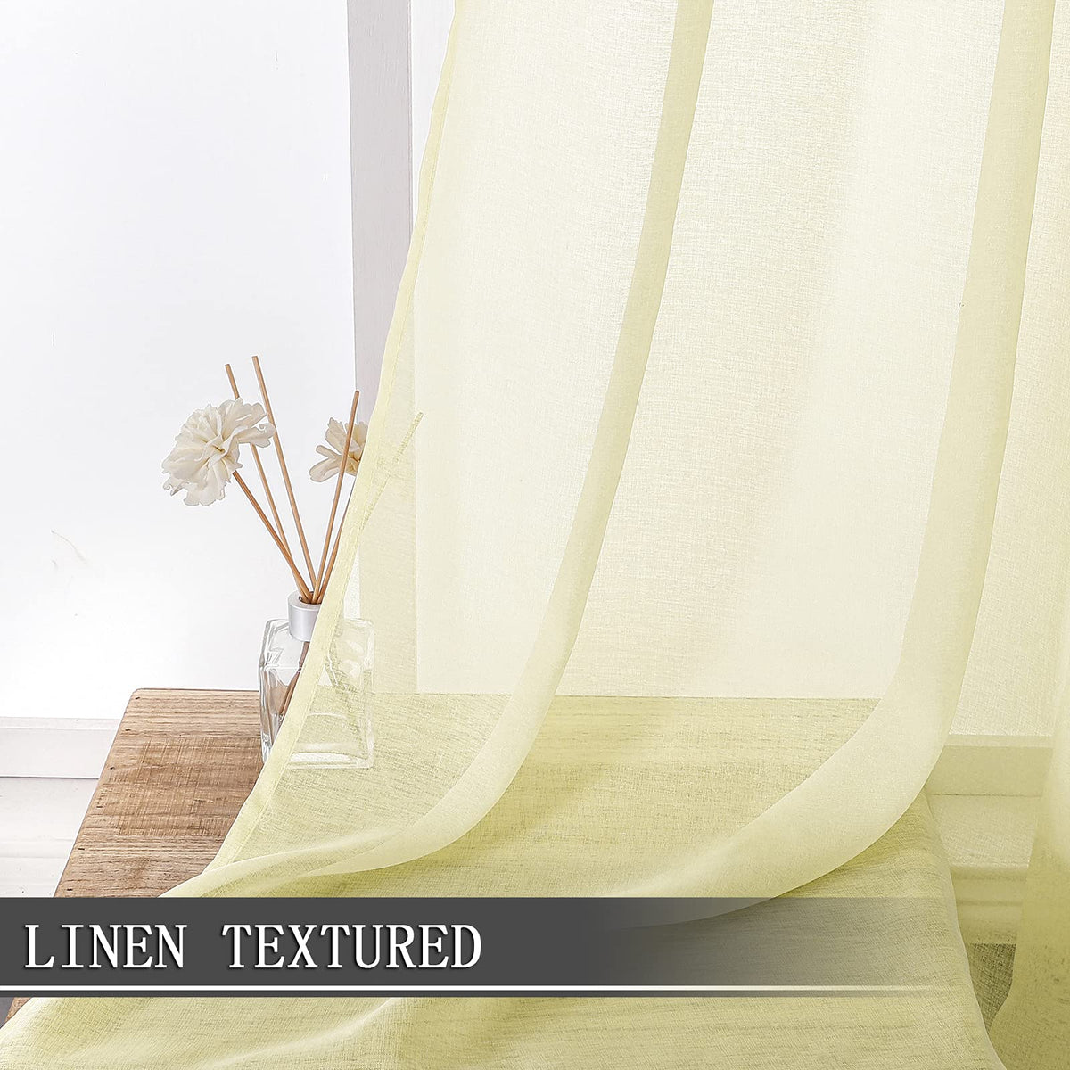 Short Sheer Tier Curtains Linen Textured Half Kitchen Curtain Sheers Light Filtering Rod Pocket Voile Small Curtain for Bathroom