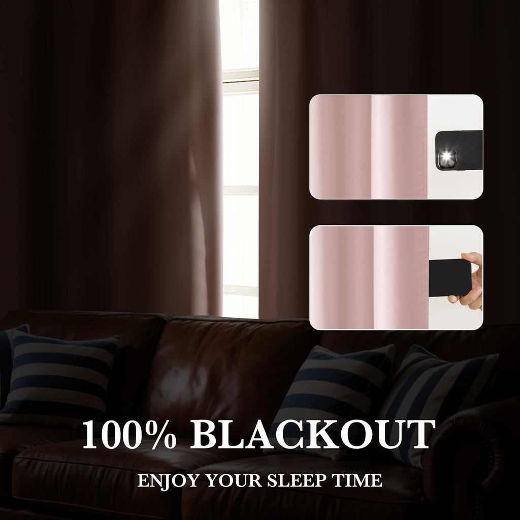 100% Blackout Basement Curtains 24 inches Long (2 Count)