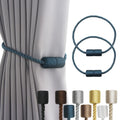 2 Pack Strong Magnetic Curtain Tiebacks Outdoor Elegant Decorative Tie Backs Modern Rope Tiebacks for Drapes Window Curtain Holdbacks for Draperies (2 Count)