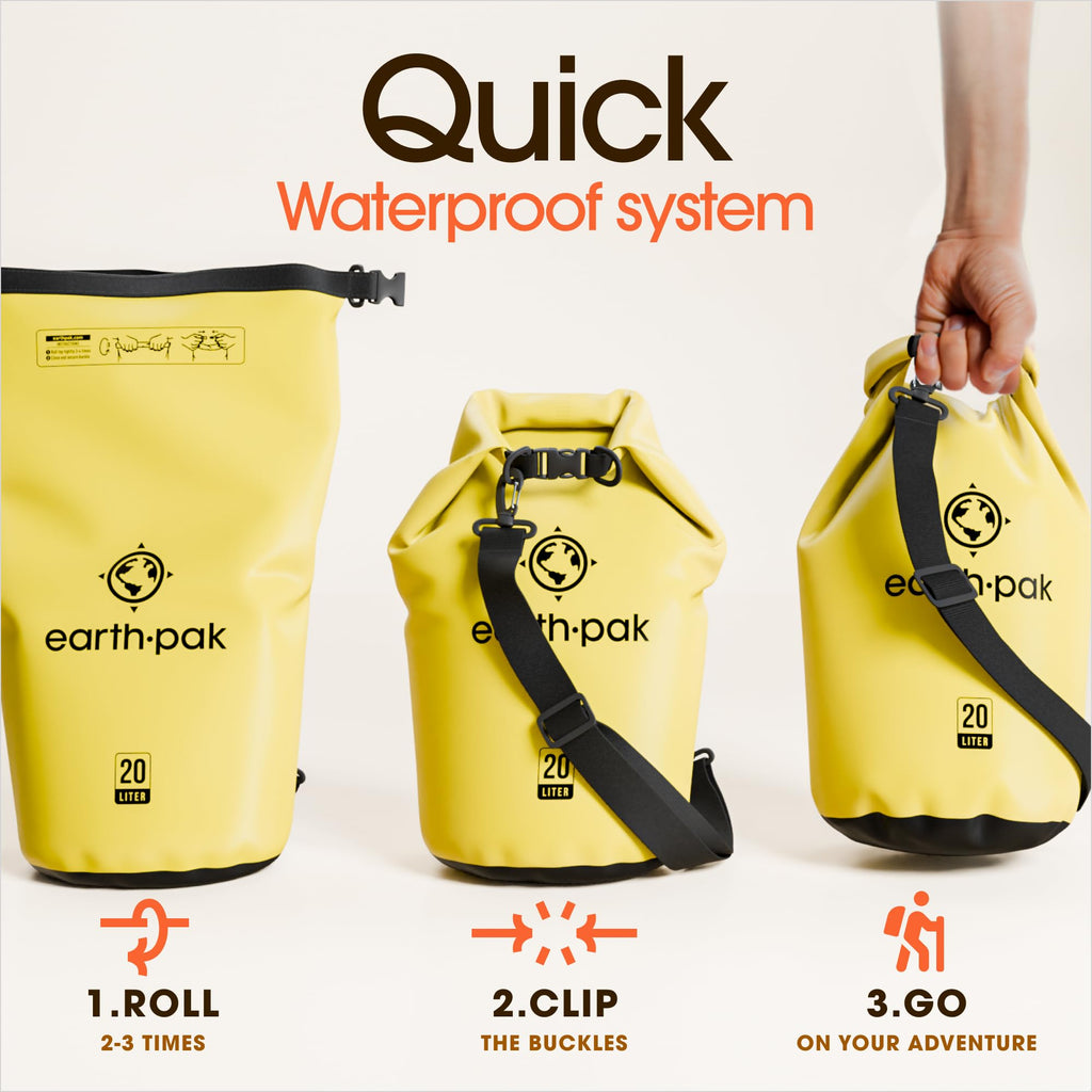 Earth Pak Waterproof Dry Bag - 10L, Waterproof