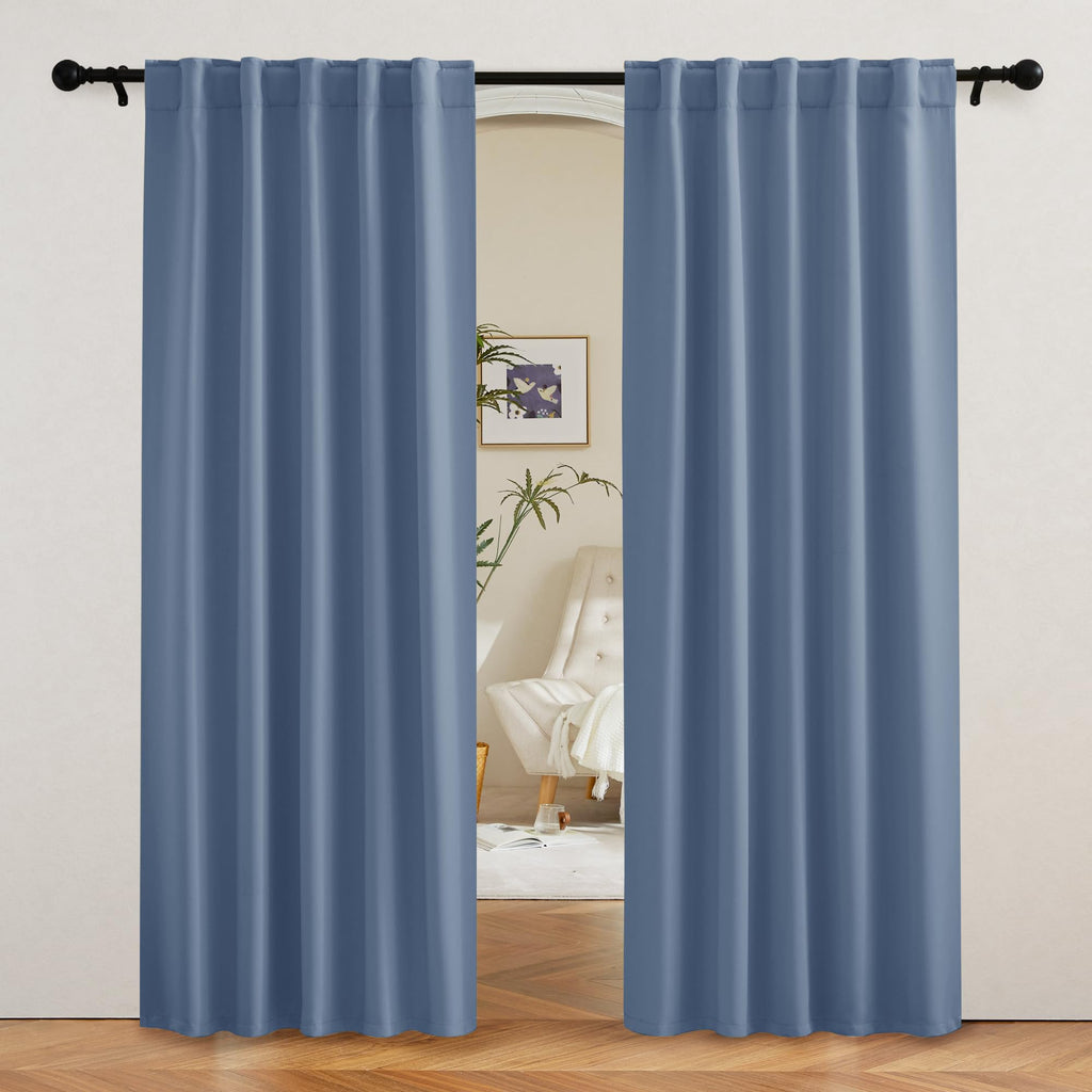 Blackout Curtains 80 inches Long for Bedroom Living Dining Room (2 Count)
