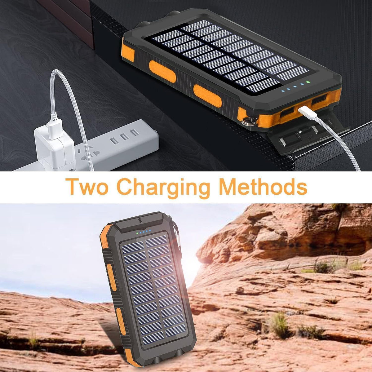 YELOMIN Portable Power Bank - 38800mAh, Solar, USB-C