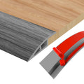 Floor Transition Strip Door Threshold 39" Floor Transition Reducer Trim on The Edges Threshold Strip Self Adhesive Suitable for Doorways