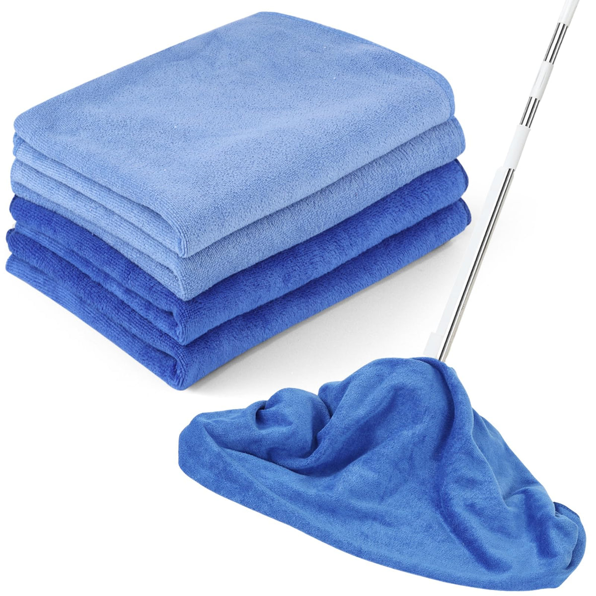 4 Pack Extra Large Microfiber Cleaning Cloths 20"x30" (4 Count)