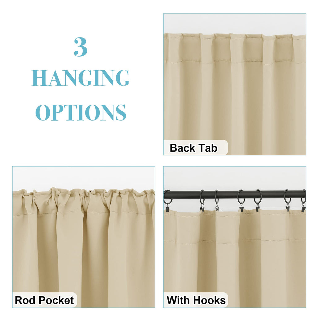 Curtains 80 inches Long for Bedroom Living Dining Room