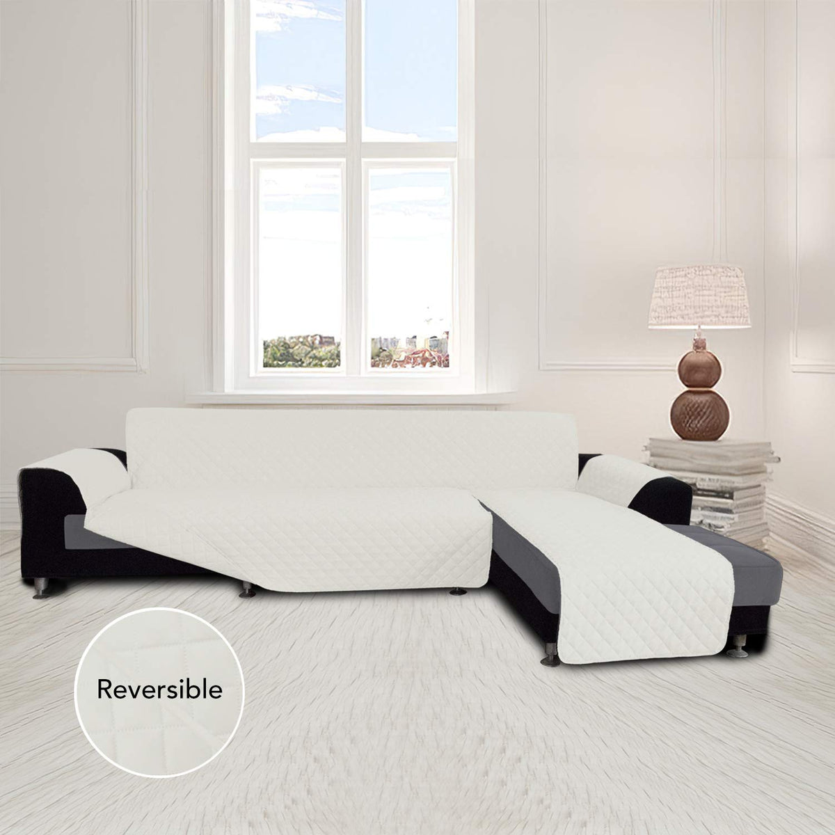 Reversible L Shape Sectional Couch Cover
