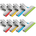 8 Pack Stainless Steel Chip Bag Clips Covered with Silicone (8 Count)