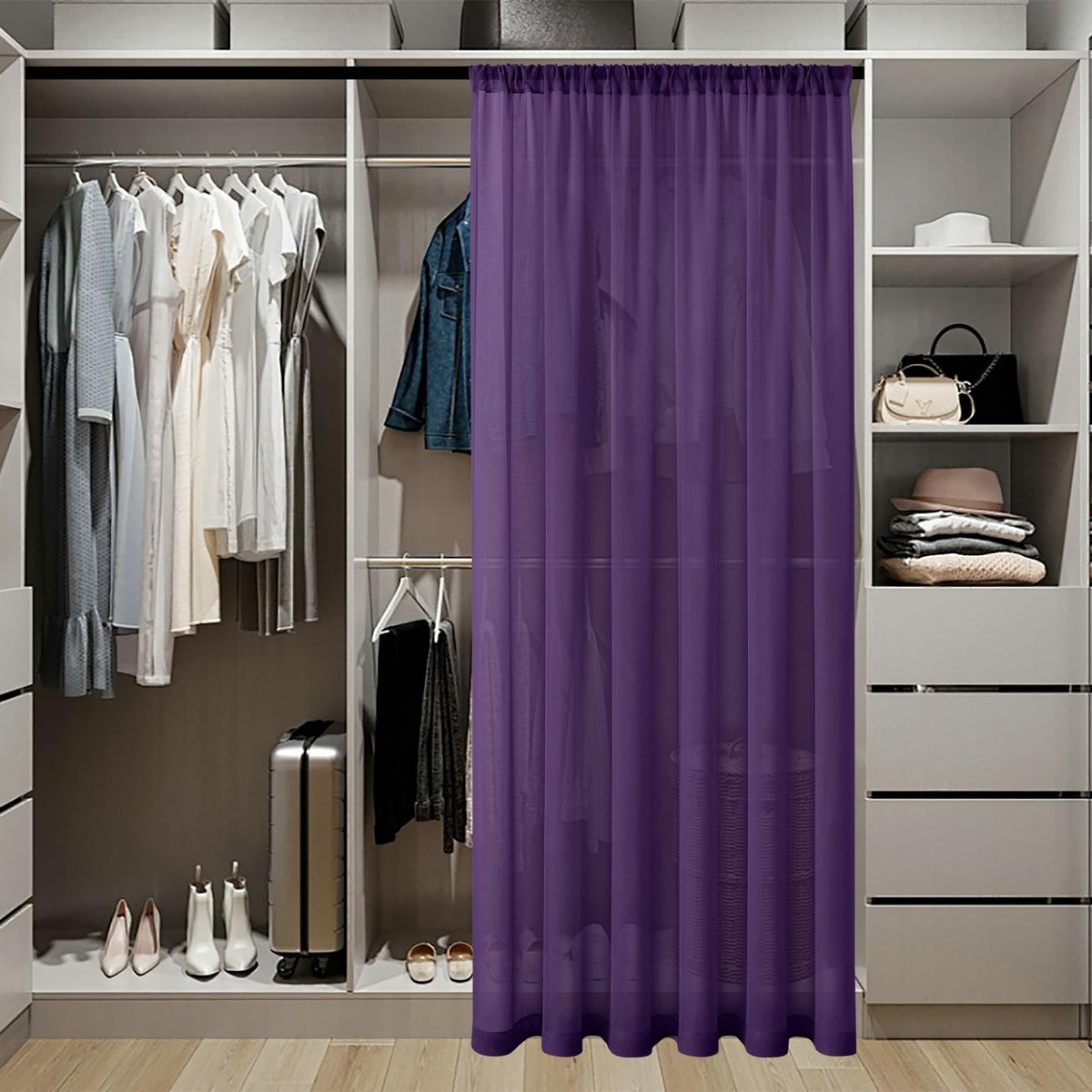 Sheer Door Curtain Closet Linen Textured Curtains Sheer Doorway Light Filtering Voile Patio Glass Doors Rod Pocket Curtain French Door
