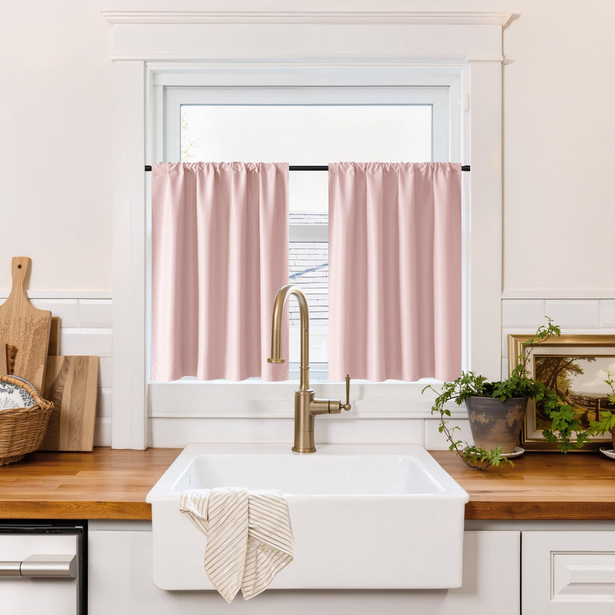 100% Blackout Basement Curtains 30 inches Long (2 Count)