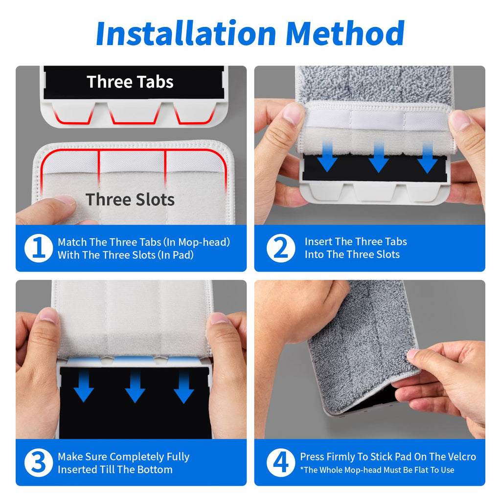 Flat Mop Head Refill (4 Count)