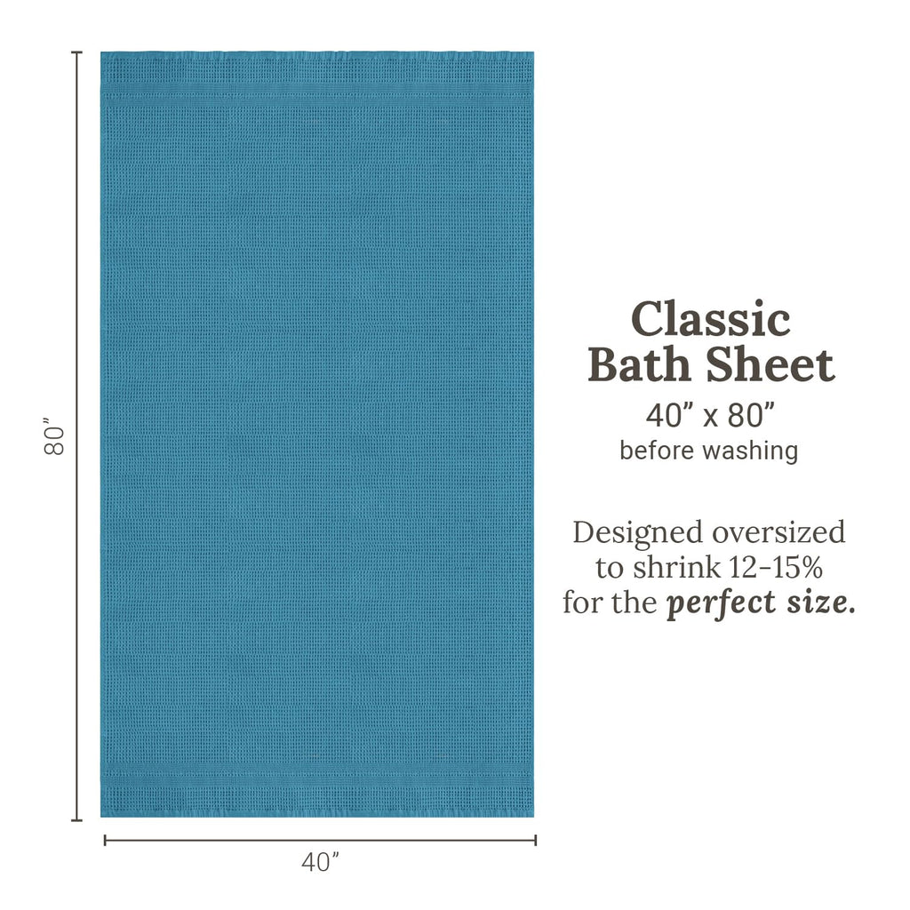 Waffle Bath Sheet Large Bath Towels Quick Dry Thin Body Towels (2 Count)