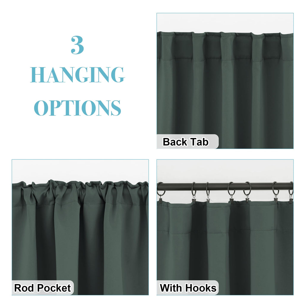 Blackout Curtains & Drapes for Bedroom 54 inches Long (2 Count)