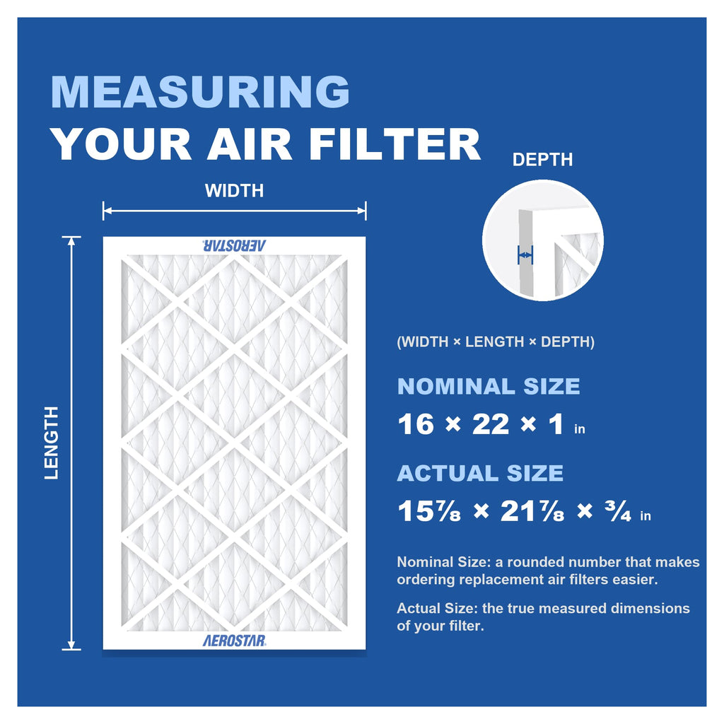 Air Filter 16x22x1 MERV 11 AC Filter (6 Count)