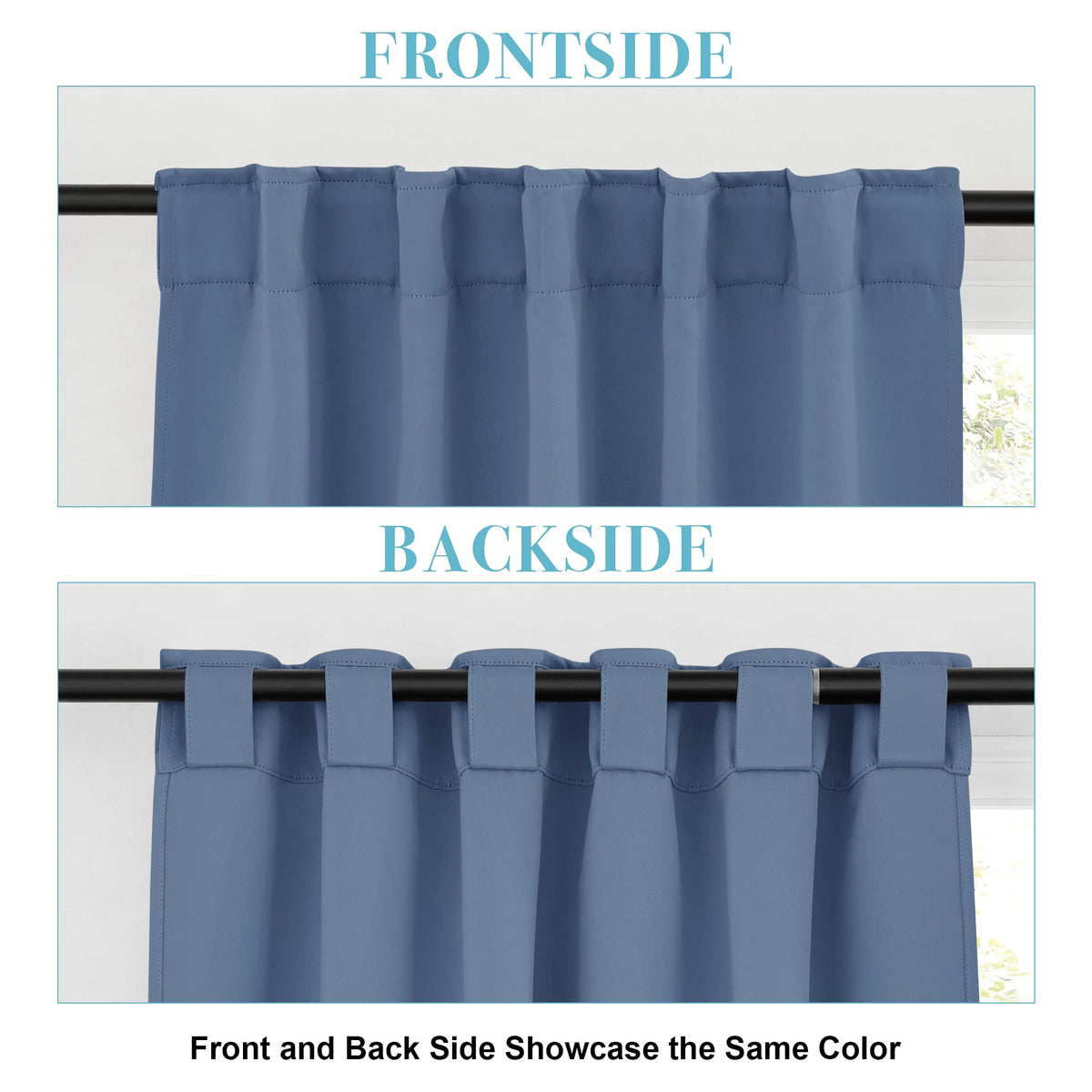 Short Blackout Curtains for Small Kitchen Cafe Bathroom Window