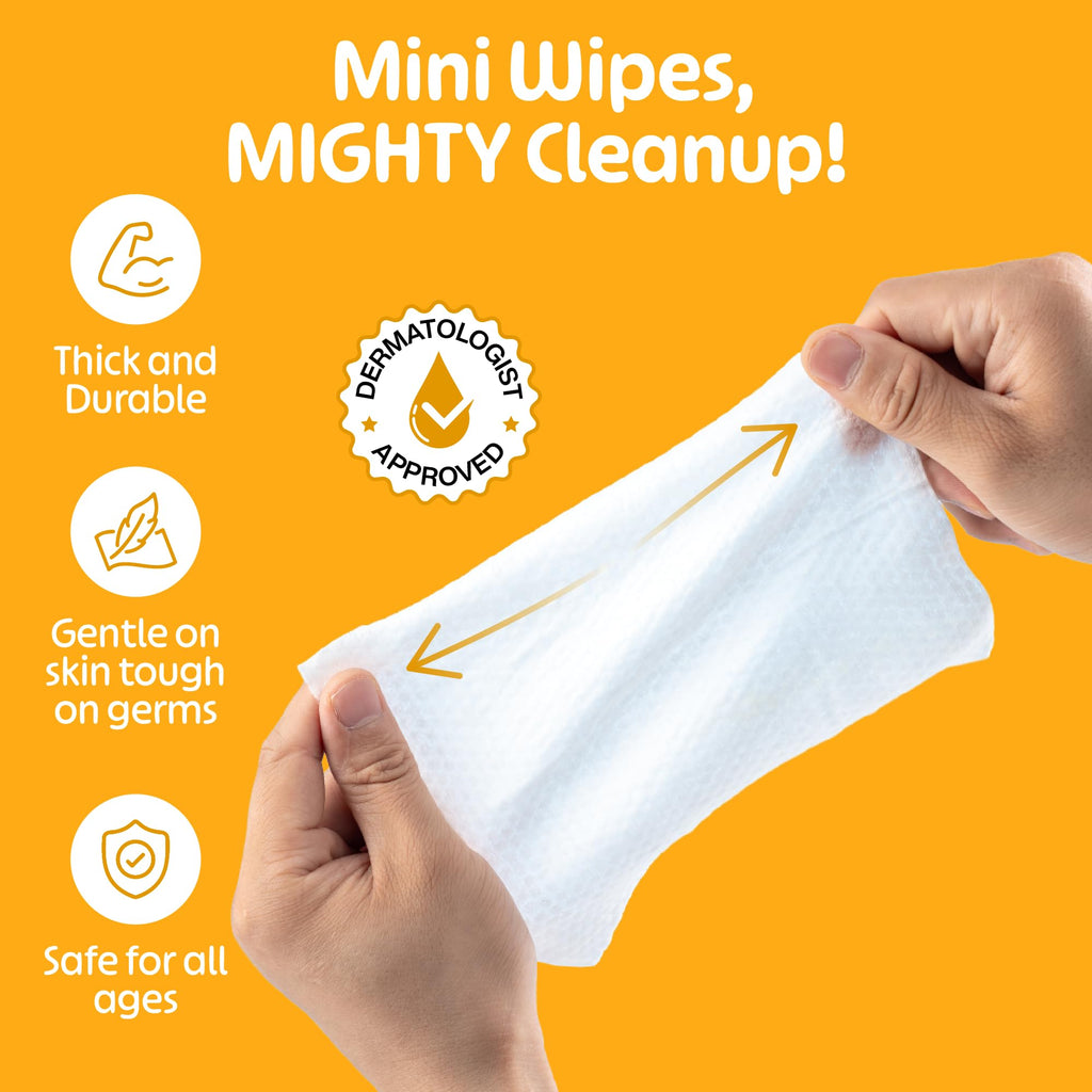 Mini Hand Sanitizer Wipes Travel Size 8 Pack (64 Count)