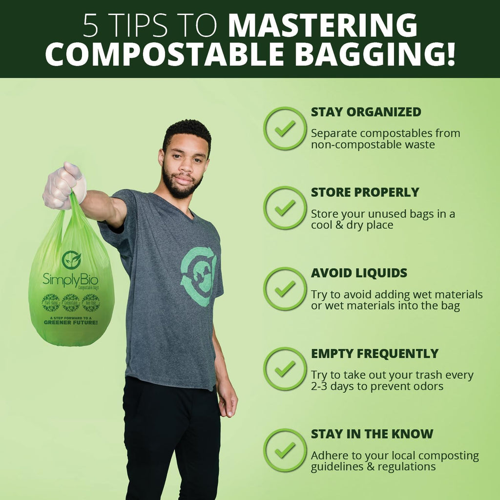 3 Gallon Compostable Trash Bags (80 Count)