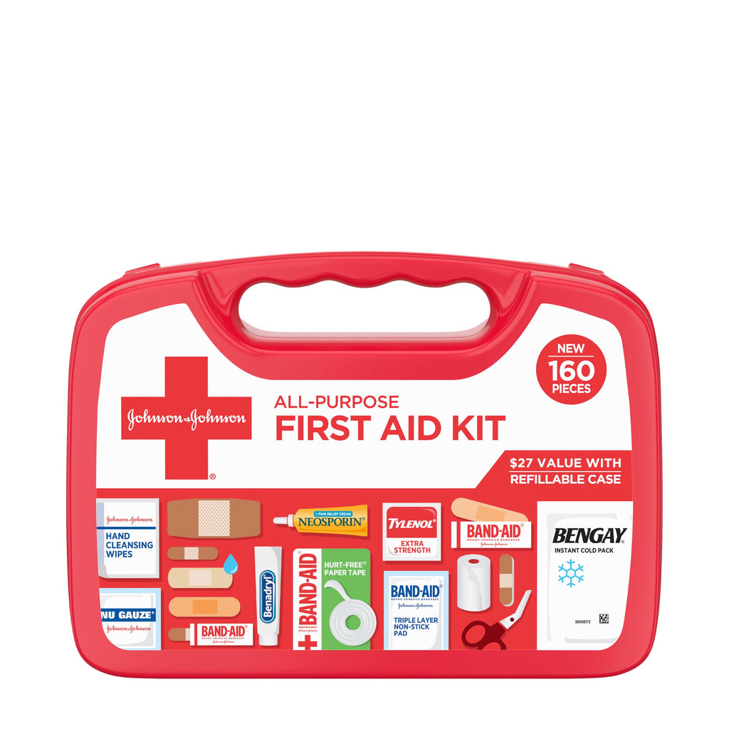 Band-Aid 160-Piece First Aid Kit | Camping, Travel & Home
