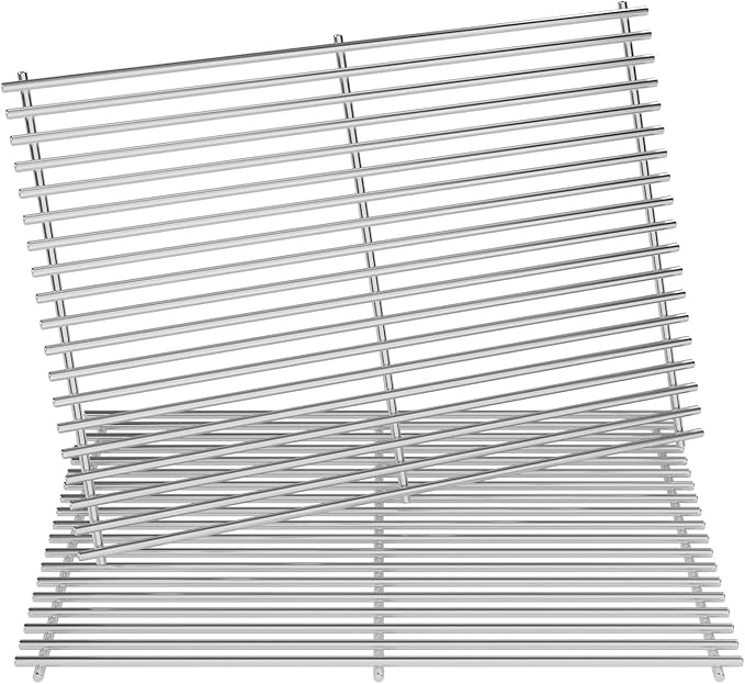 18.75" Stainless Steel Cooking Grates Replacement Parts for Weber Genesis II 300 and Genesis II LX 300 Series Gas Grills, Genesis II E&S 310 315 320 325 340, Cooking Grid for Weber 66095, 2 Pack