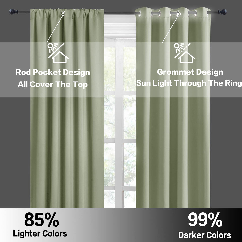 Blackout Curtains for Bedroom Living Dining Room 84 inches Long (2 Count)