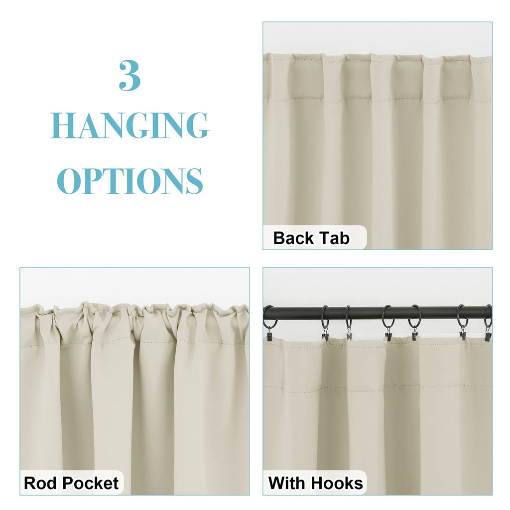 Small Window Curtains for Kitchen Bathroom Cafe RV Camper (2 Count)