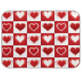 Valentine's Day Love Heart Red Buffalo Plaid Dish Drying Mat 18x24 for Kitchen Mother's Day Rose Pink Flowers Dishes Pad Dish Drainer Rack Mats Absorbent Fast Dry Kitchen Accessories